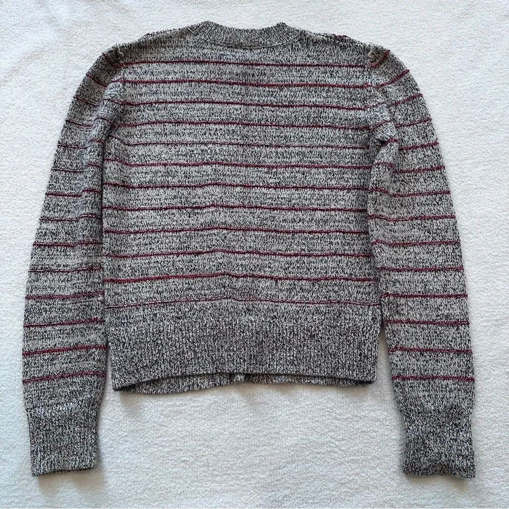 Free People Zig Zag Crew Neck Knit Pullover Sweater